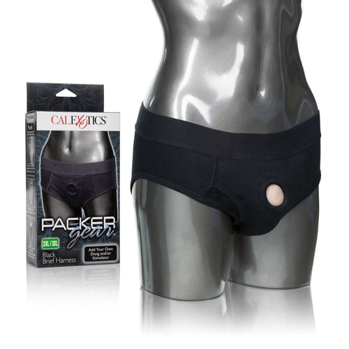 Packer Gear Black Brief Harness 2xl-3xl California Exotic Novelties Sextoys for Women