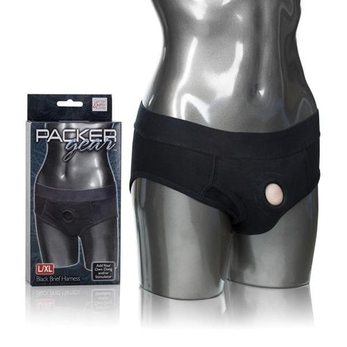 Packer Gear Black Brief Harness L-xl California Exotic Novelties Accessories