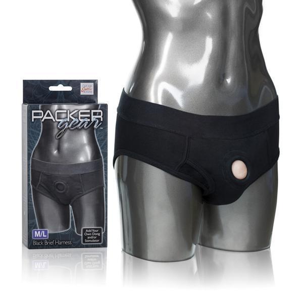 Packer Gear Black Brief Harness M-l Intimates Adult Boutique