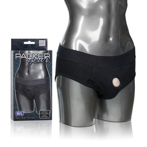 Packer Gear Black Brief Harness M-l California Exotic Novelties Accessories