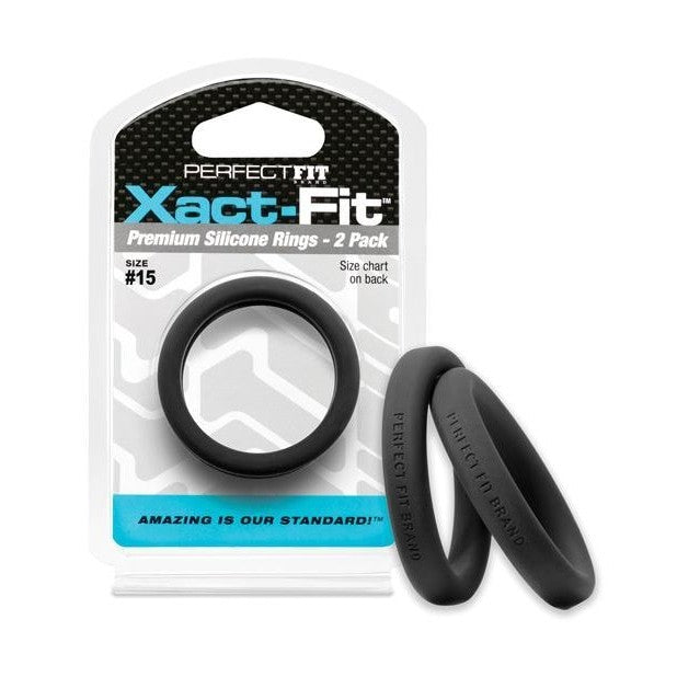 Perfect Fit Xact-fit #15 2 Pk Black Perfect Fit Sextoys for Men