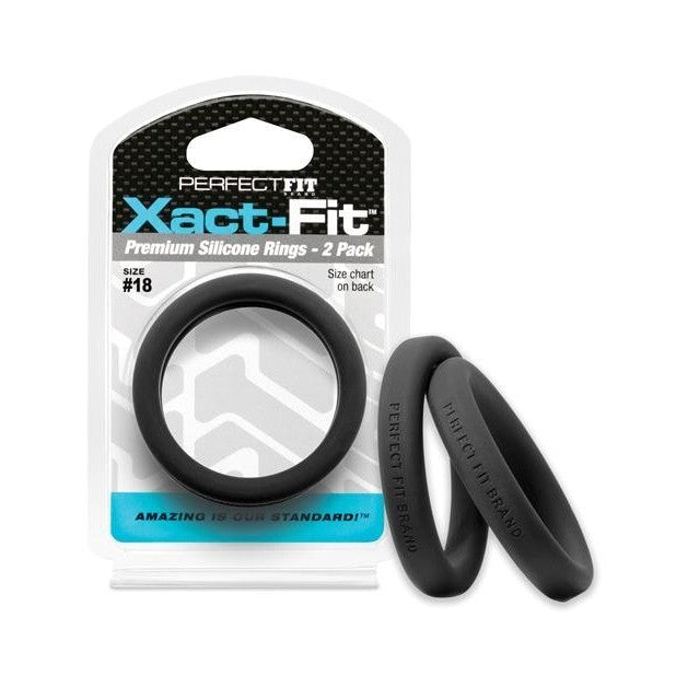 Perfect Fit Xact-fit #18 2 Pk Black Perfect Fit Sextoys for Men