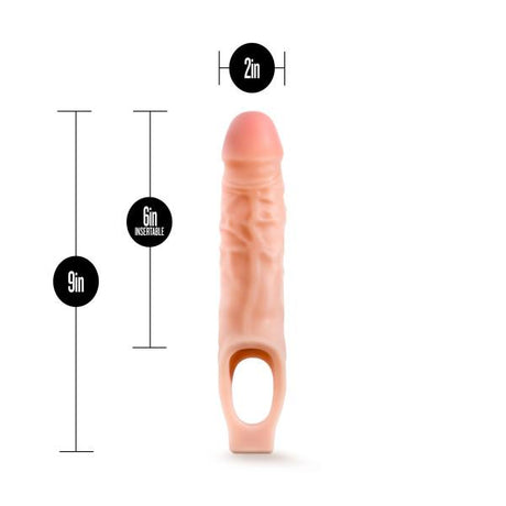 Performance 9in Cock Sheath Penis Extender Vanilla Intimates Adult Boutique