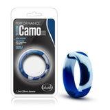 Performance Silicone Camo Cock Ring Blue Camoflauge Intimates Adult Boutique