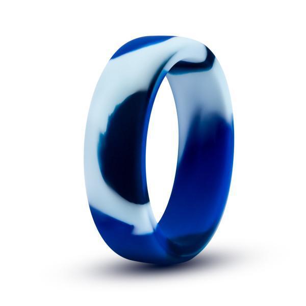 Performance Silicone Camo Cock Ring Blue Camoflauge Blush Novelties Sextoys for Men