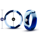 Performance Silicone Camo Cock Ring Blue Camoflauge Blush Novelties Sextoys for Men
