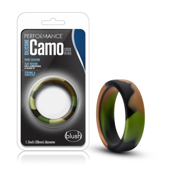 Performance Silicone Camo Cock Ring Green Camoflauge Blush Novelties Sextoys for Men