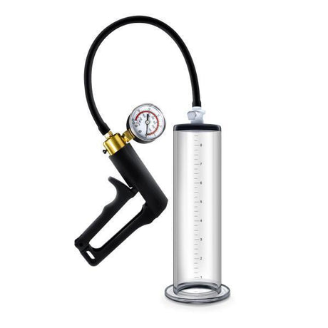 Performance Vx7 Vacuum Penis Pump W- Brass Trigger & Pressure Gauge Clear Intimates Adult Boutique
