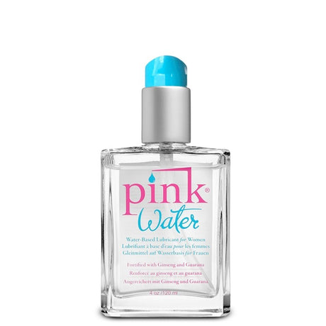 Pink Water 4 Oz Glass Bottle W- Pump Intimates Adult Boutique