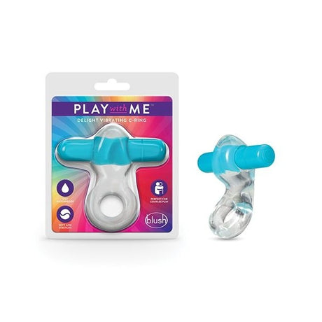 Play With Me Delight Vibrating C-ring Blue Intimates Adult Boutique