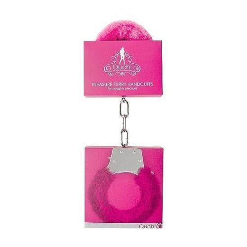 Pleasure Handcuffs Furry Pink SHOTS AMERICA Fetish