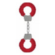 Pleasure Handcuffs Furry Red Intimates Adult Boutique