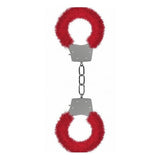Pleasure Handcuffs Furry Red Intimates Adult Boutique