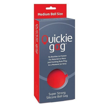 Quickie Ball Gag Medium Red Intimates Adult Boutique