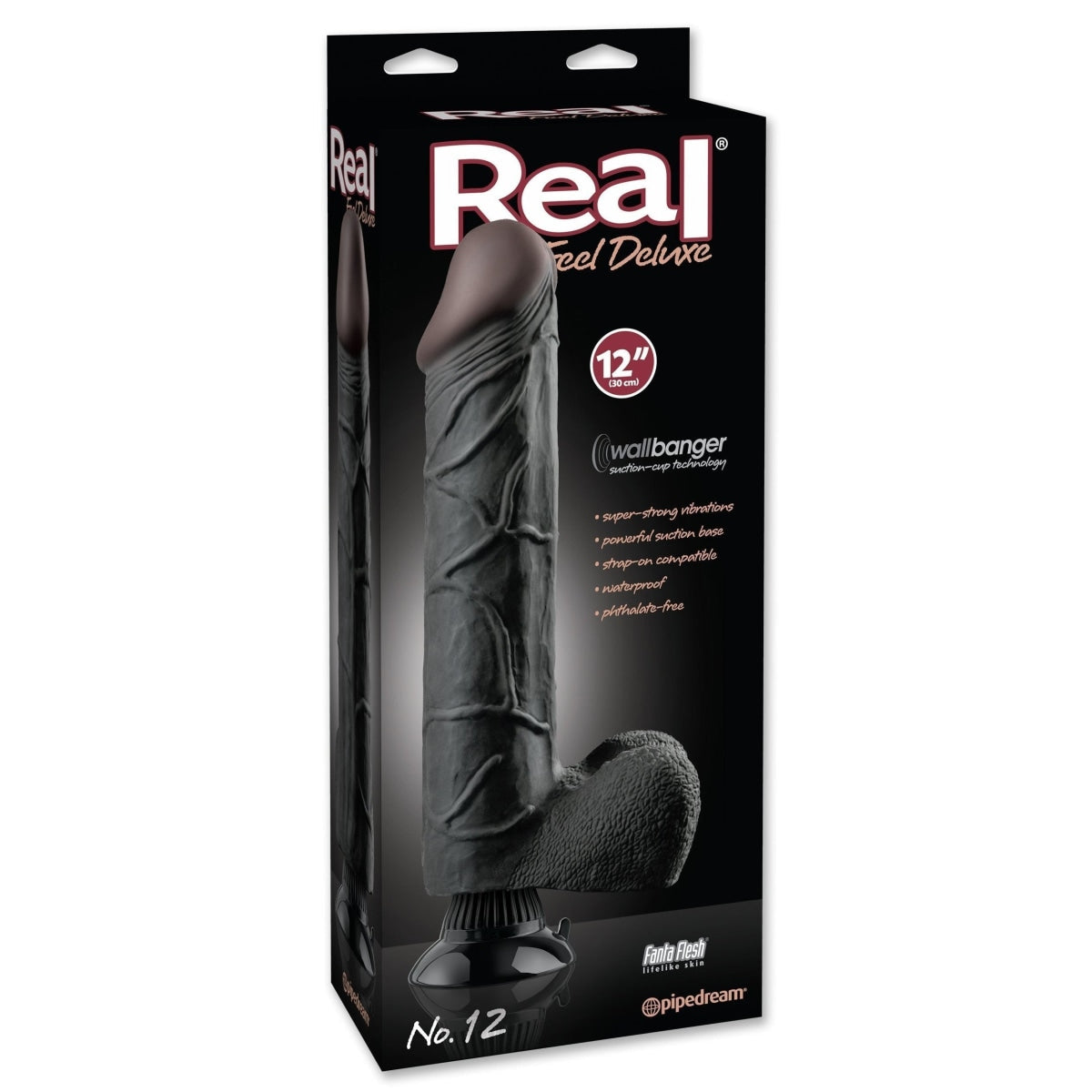 Real Feel Deluxe #12 Black 12in Intimates Adult Boutique