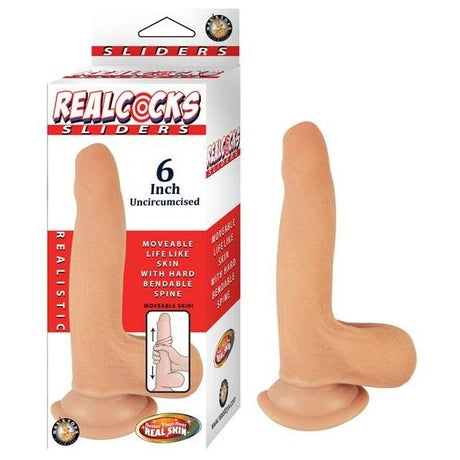 Realcocks Sliders 6in Flesh Uncircumsized Intimates Adult Boutique