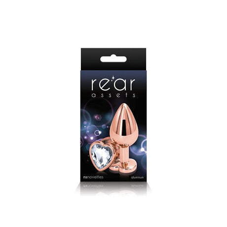Rear Assets Rose Gold Heart Medium Clear Intimates Adult Boutique