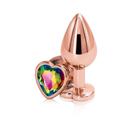 Rear Assets Rose Gold Heart Medium Rainbow Intimates Adult Boutique