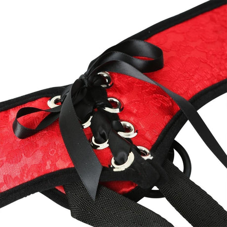 Red Lace Corsette Strap On Intimates Adult Boutique