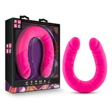 Ruse 18 Silicone Slim Double Dong Hot Pink Intimates Adult Boutique