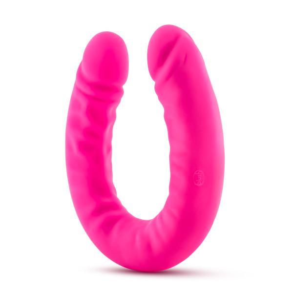 Ruse 18 Silicone Slim Double Dong Hot Pink Intimates Adult Boutique