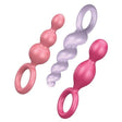 Satisfyer Booty Call Plugs Set Of 3 Colored Intimates Adult Boutique