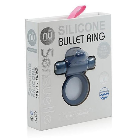 Sensuelle Silicone Bullet Ring Navy Blue Intimates Adult Boutique