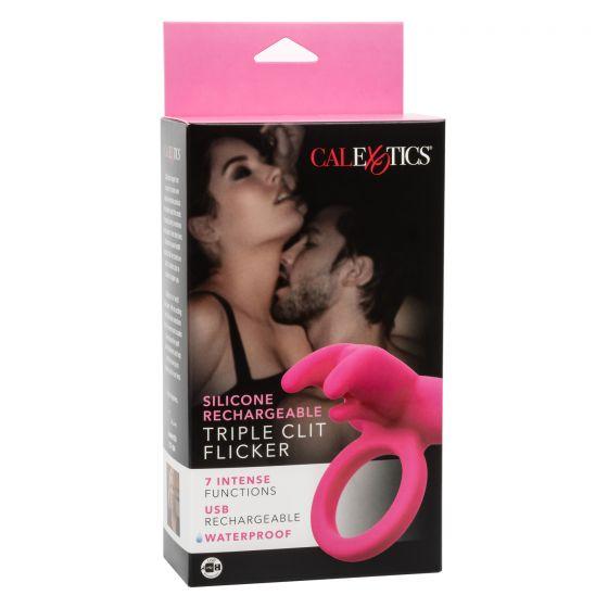 Silicone Rechargeable Triple Clit Flicker Intimates Adult Boutique