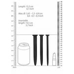Silicone Rugged Nail Plug Set Urethral Sounding Black SHOTS AMERICA General