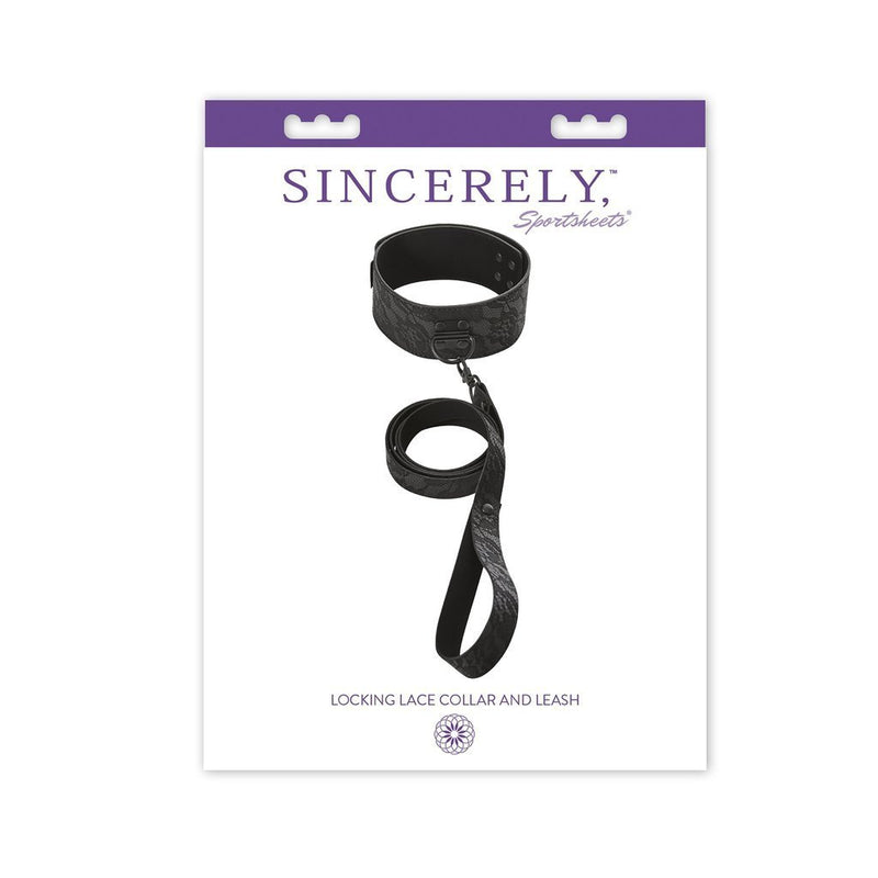 Sincerely Locking Lace Collar & Leash Sport Sheets Fetish