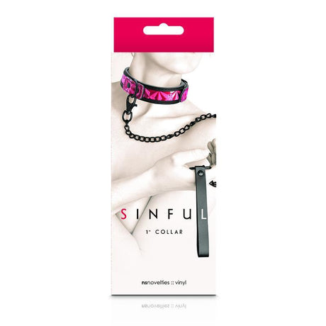 Sinful 1in Collar Pink Intimates Adult Boutique
