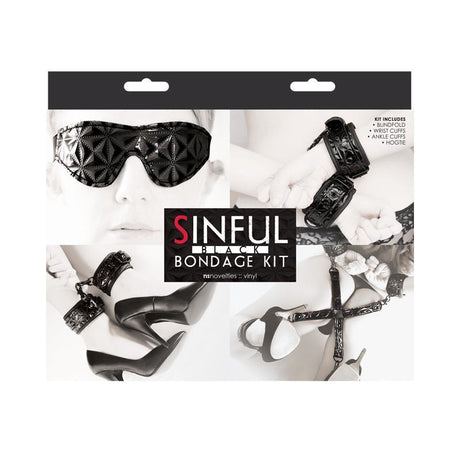 Sinful Bondage Kit Black Intimates Adult Boutique