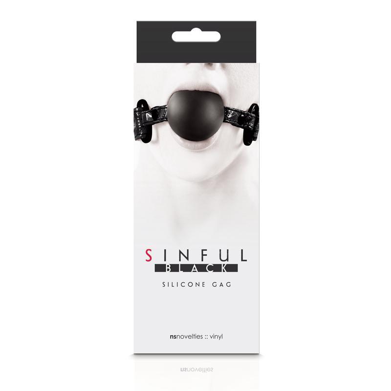 Sinful Soft Silicone Gag Black Intimates Adult Boutique