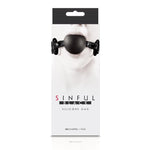 Sinful Soft Silicone Gag Black NS Novelties Fetish