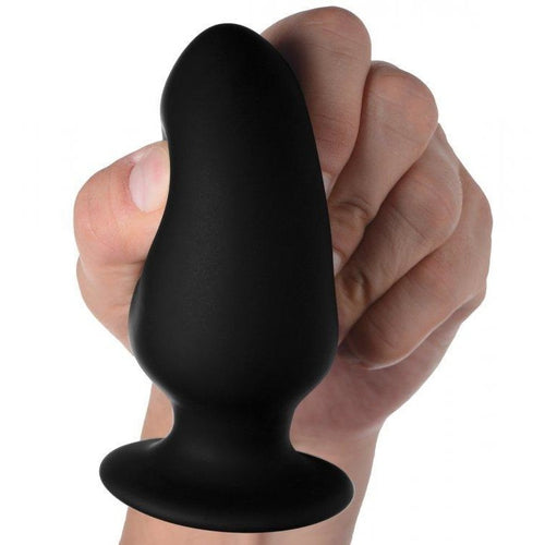 Squeeze-it Silexpan Anal Plug Medium Black XR Brands Anal Toys