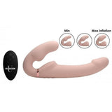 Strap U 10x Evoke Ergo-fit Inflatable & Vibrating Strapless Strap-on Flesh Intimates Adult Boutique