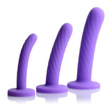 Strap U Tri Play 3 Pc Silicone Dildo Set Purple Intimates Adult Boutique