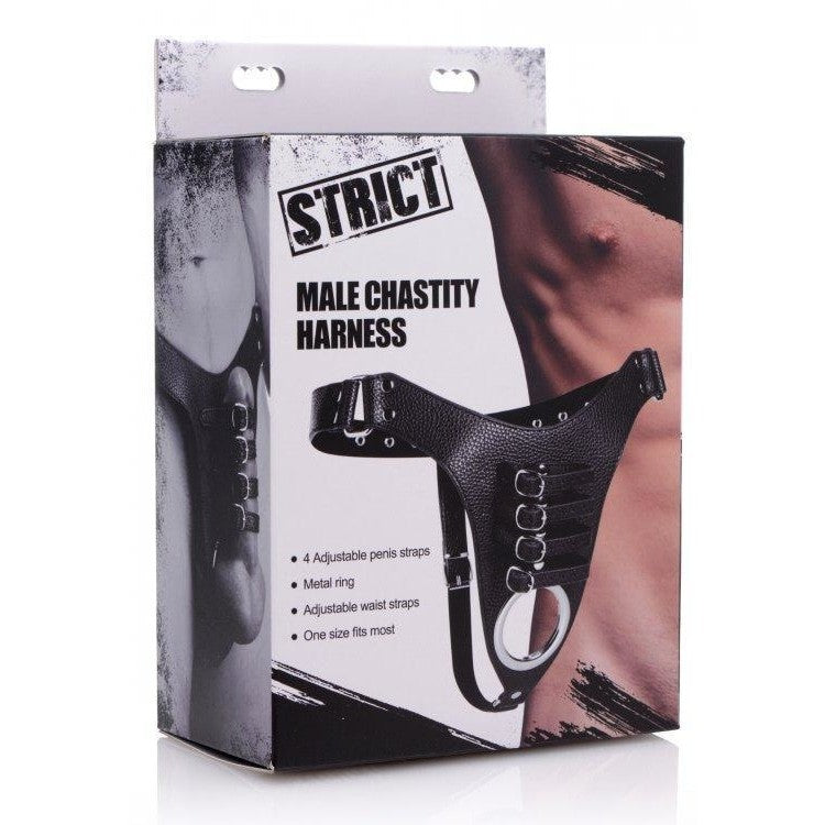 Strict Male Chastity Harness XR Brands Fetish
