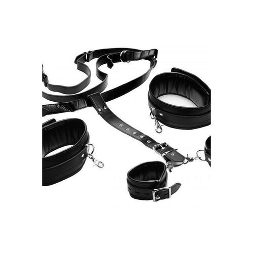 Strict Thigh Sling W-wrist Cuffs XR Brands Fetish