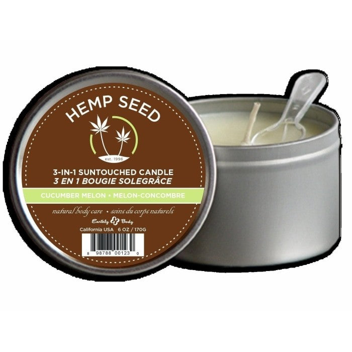 Suntouched Candle 3 N 1 Cucumber Melon 6 Oz Earthly Body Bath & Body