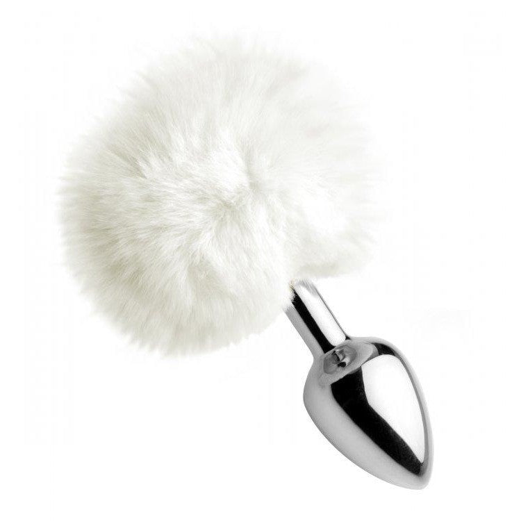 Tailz White Fluffy Bunny Tail Anal Plug XR Brands Anal Toys