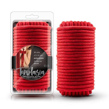 Temptasia Bondage Rope 32ft Red Intimates Adult Boutique