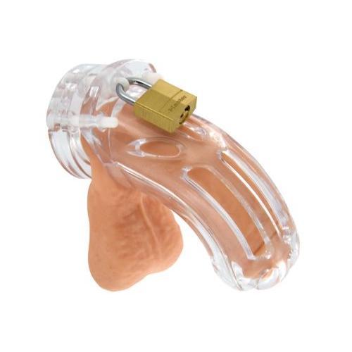 The Curve Kit 3.75in Clear Cock Cage CBX Male Chastity Fetish