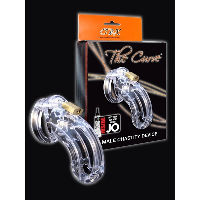The Curve Kit 3.75in Clear Cock Cage CBX Male Chastity Fetish