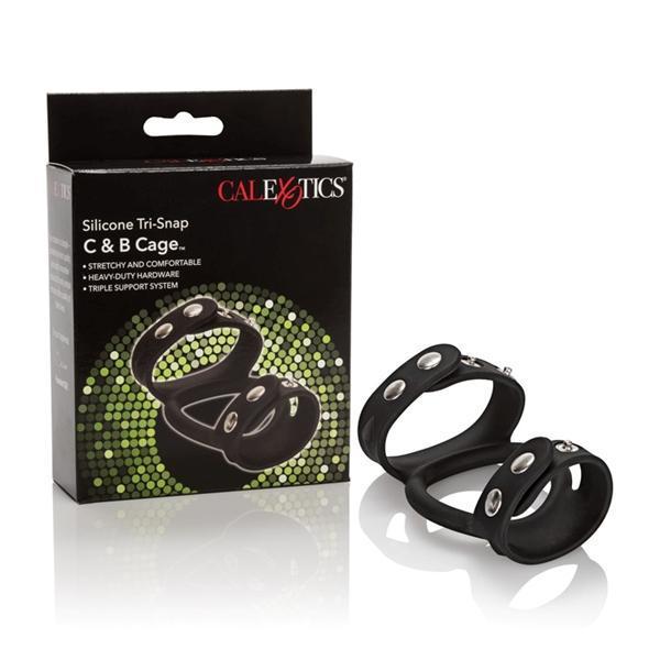 Tri Snap Cock & Ball Cage Silicone California Exotic Novelties Sextoys for Men