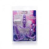 Trinity Vibes 4 Pc Vibrating Anal Plug Set Purple Intimates Adult Boutique