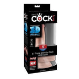 King Cock Plus 5 In Triple Density Cock W- Balls Light Intimates Adult Boutique