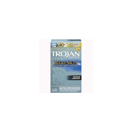 Trojan Bare Skin 10 Pack Intimates Adult Boutique