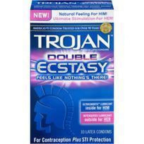 Trojan Double Ecstasy 10 Pack Intimates Adult Boutique