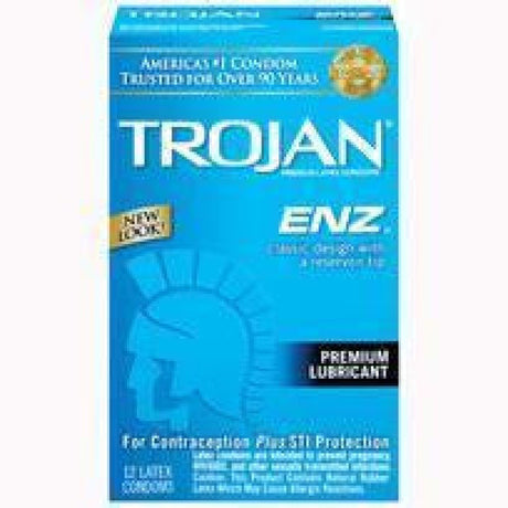 Trojan Enz Lubricated 12 Pk Intimates Adult Boutique